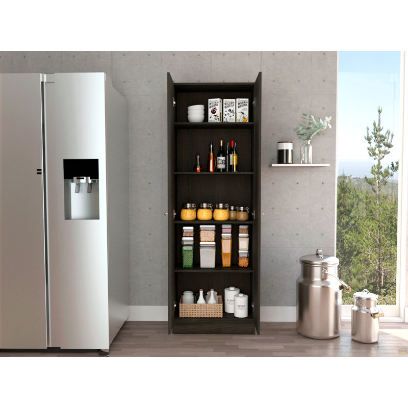 Armoire de rangement Pipestone, cinq tablettes, Noir