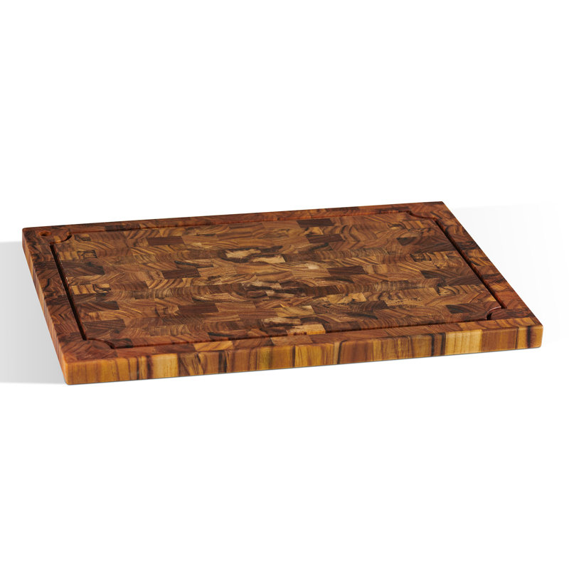 Everleigh Rectangular Teak Cutting Board with Juice Groove