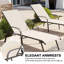 Ensemble de chaises longues inclinables 60,6 po Poultney-349432949