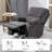 Modern Heated Massage Swivel Rocker Recliner with cup holders-1555611260