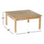 Knightly Outdoor Square Teak Coffee Table