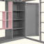 Lit mezzanine avec rangement ouvert en bois avec garde-robe ouverte et armoire fermée, lit mezzanine multi-niveaux avec escalier réversible et garde-corps de sécurité pleine longueur pour petites chambres-947897721-947897671