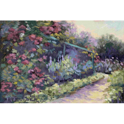 «Monets Garden VI» par Mary Jean Weber - peinture sur toile tendue