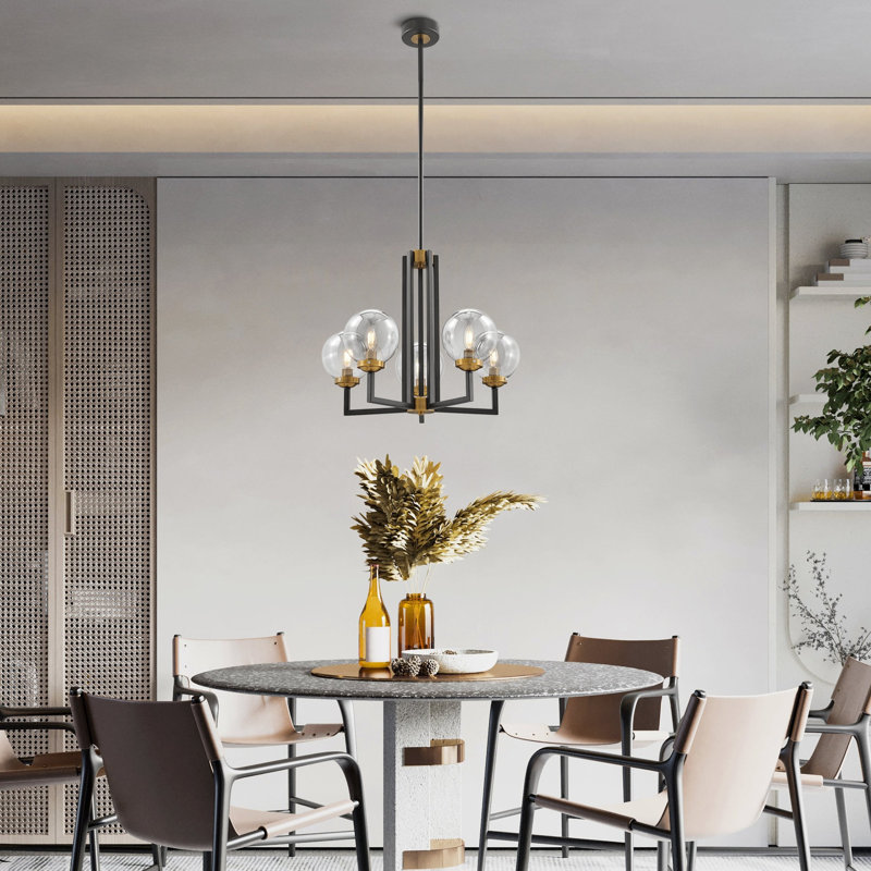 Lustre à 8 lumières Wilinski, H 19 po x l 19 po x P 19 po