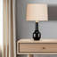 Abat-jour tambour en lin jaune clair-122876998