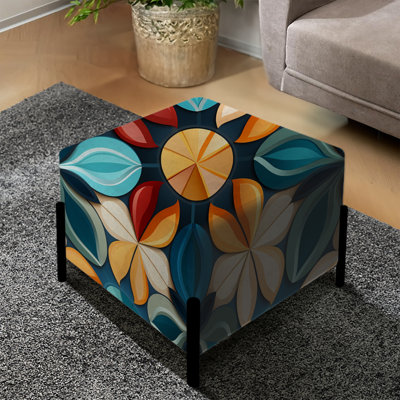 Inner Harmony Exploration Mediation - Repose-pieds carré Ikat