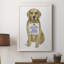 «Derrion Love And Golden Retriever», reproduction d'art sur toile-88378700-88378701