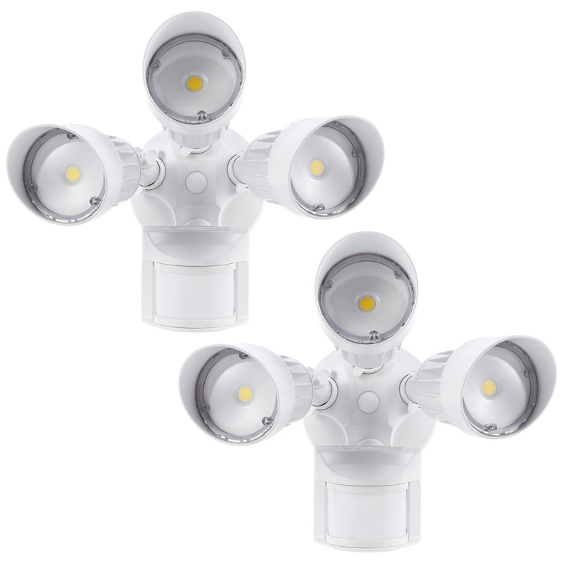 LED Flood Security Lights Dusk to Dawn, 3 Lighting Modes 3000K Warm White