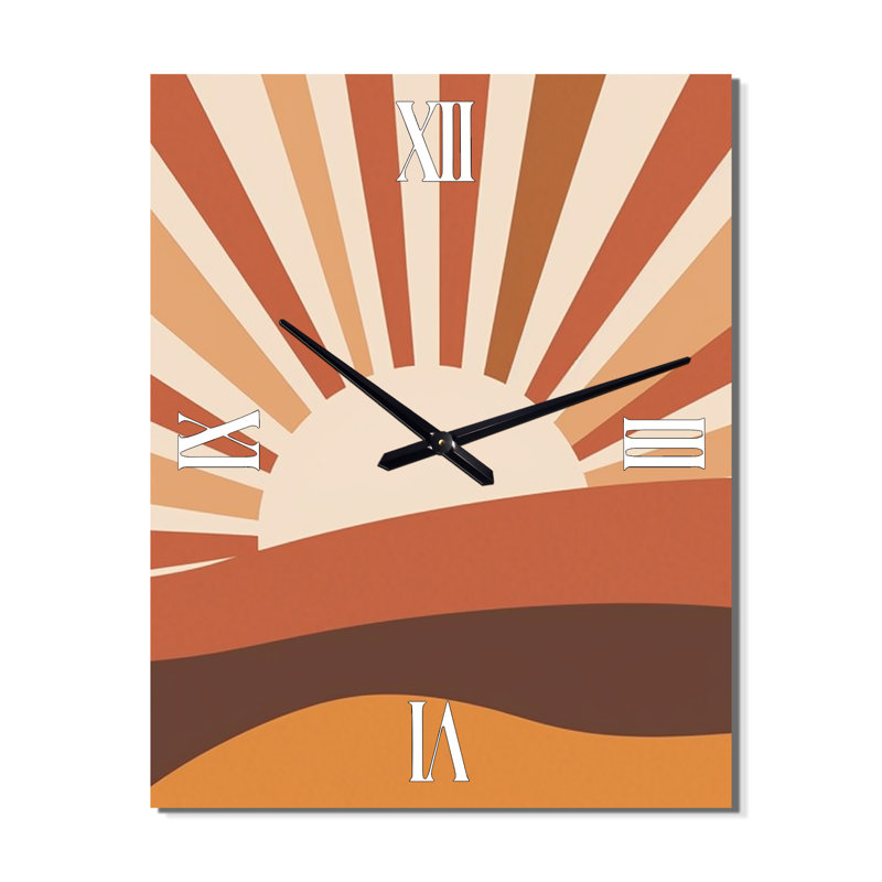 Horloge murale rétro Mid-Century, Très grand