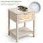 Grande table de chevet avec éclairage DEL 6 couleurs et station de recharge sans fil Qi2