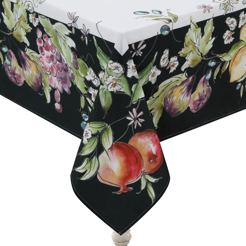 Tuscan Fruit Sketch 120" x 70" Rectangular Fabric Tablecloth
