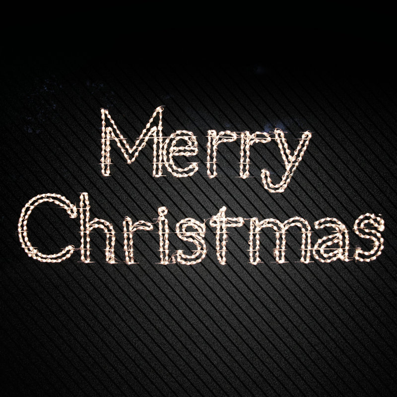 Sign LED Merry Christmas 18 ft, Pure White