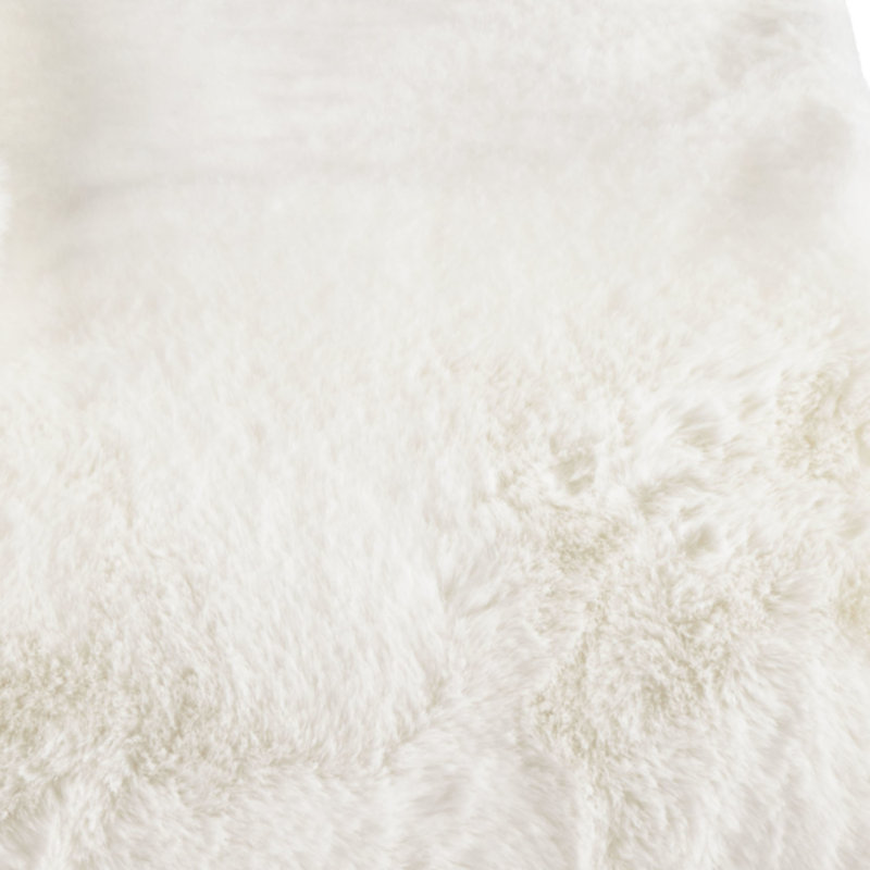 Lapin Faux Fur Throw, White