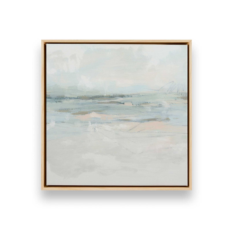 «Softly Spoken Waves I», reproduction sur toile dans un cadre, H 16,75 po x l 16,75 po, Érable américain