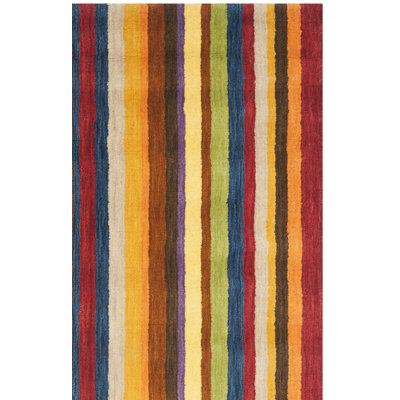Frann Hand Loomed Wool Striped Rug