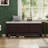 TREXM Classic Shoe Bench With Cushion And Three Drawers, Fluted Entryway Bench With Storage For Living Room, Entryway, And Hallways-937878237