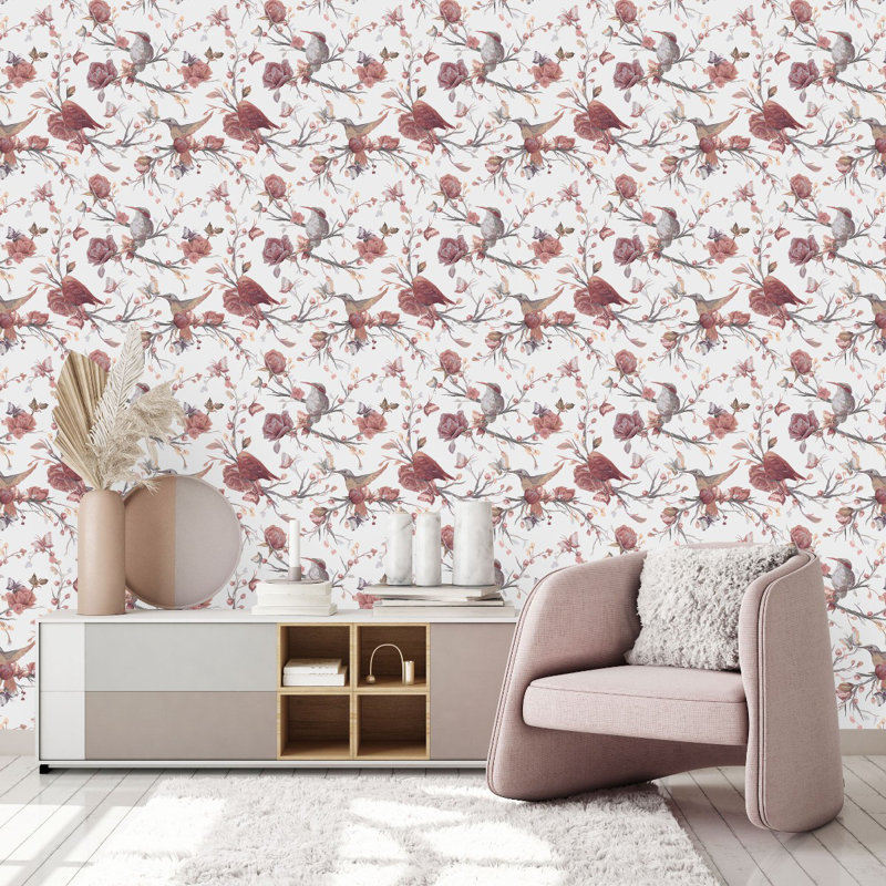 Peel & Stick Floral Wall Mural, 2.08' W x 10.42' L