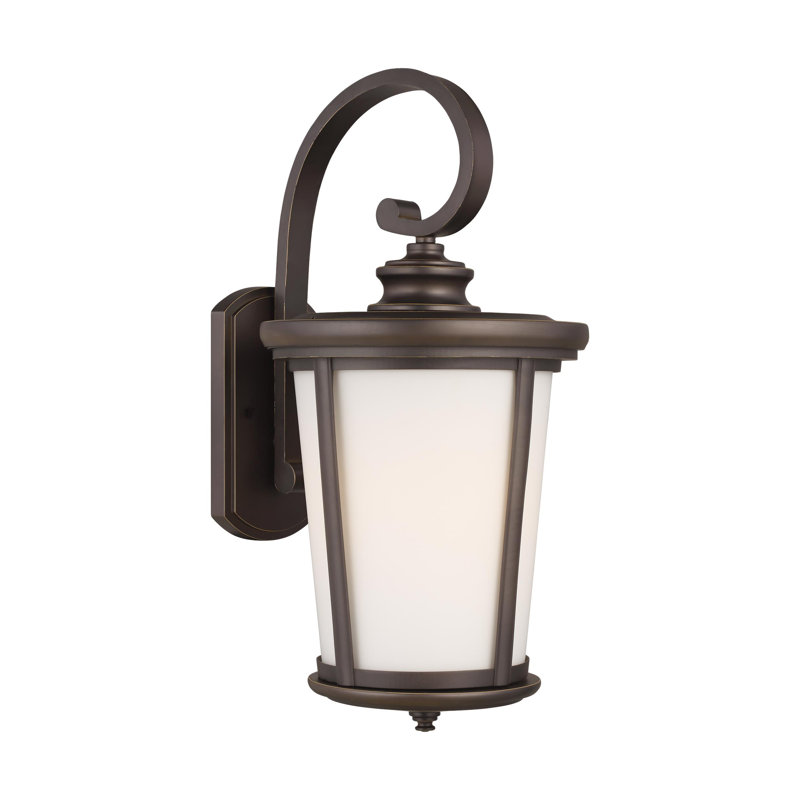 Eddington Small One Light Outdoor Wall Lantern from Generation Lighting , Antique Bronze, 11.88" H x 6" W x 6" D, No