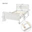 Lit plateforme avec base de lit en bois et sommier avec base de lit et support de lattes en bois-165656032