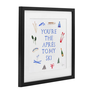 Vous êtes l’apres à mon ski, reproduction sous verre, conception de Lucille Price