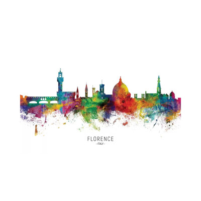 Florence Florence Skyline par Michael Tompsett - peinture sur toile tendue