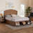 Celese Mid-Century Brown Storage Bed-1309433569