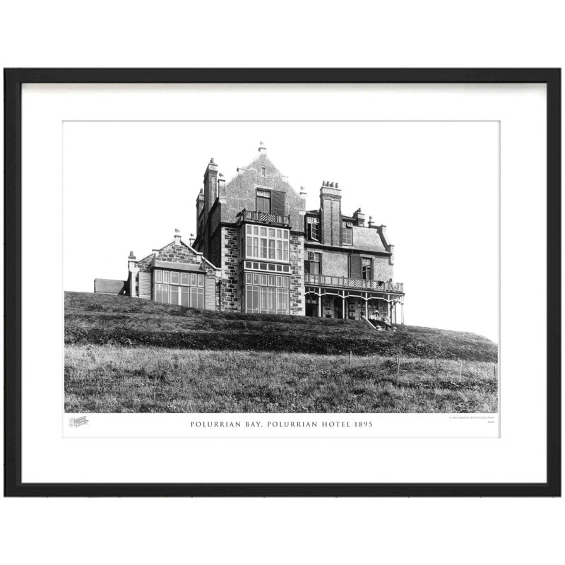 Polurrian Bay, Polurrian Hotel 1895 - Single Picture Frame Print, 45cm H x 60cm W x 2.3cm D