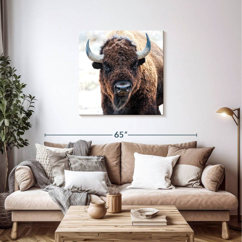 Brampt American Bison - A National Treasure, 36" H x 36" W
