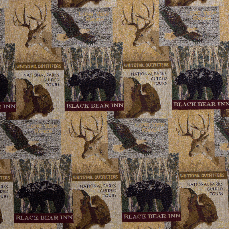 Lodge Polyester/Acrylic Blend Tab Valance - Tucker Multi