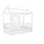 Lit simple en bois avec lit gigogne simple (blanc)