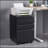 3-Drawer Mobile Filing Cabinet With Lock, Office Storage Filing Cabinet Of Legal/Letter Size, Metal Filing Cabinet To Be Installation Required (Black)