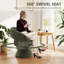 Chaises d'appoint pivotantes, chaise compacte rembourrée moderne en polyester