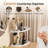 Bathroom Countertop Ceramic Tray Fan-Shaped Corner 2-Tier With Marble Pattern Vanity Skincare Perfume Organizer and Makeup Storage-622584037