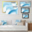 Encre bleue créative bleue, reproduction d'art sur toile-859519871-859519811