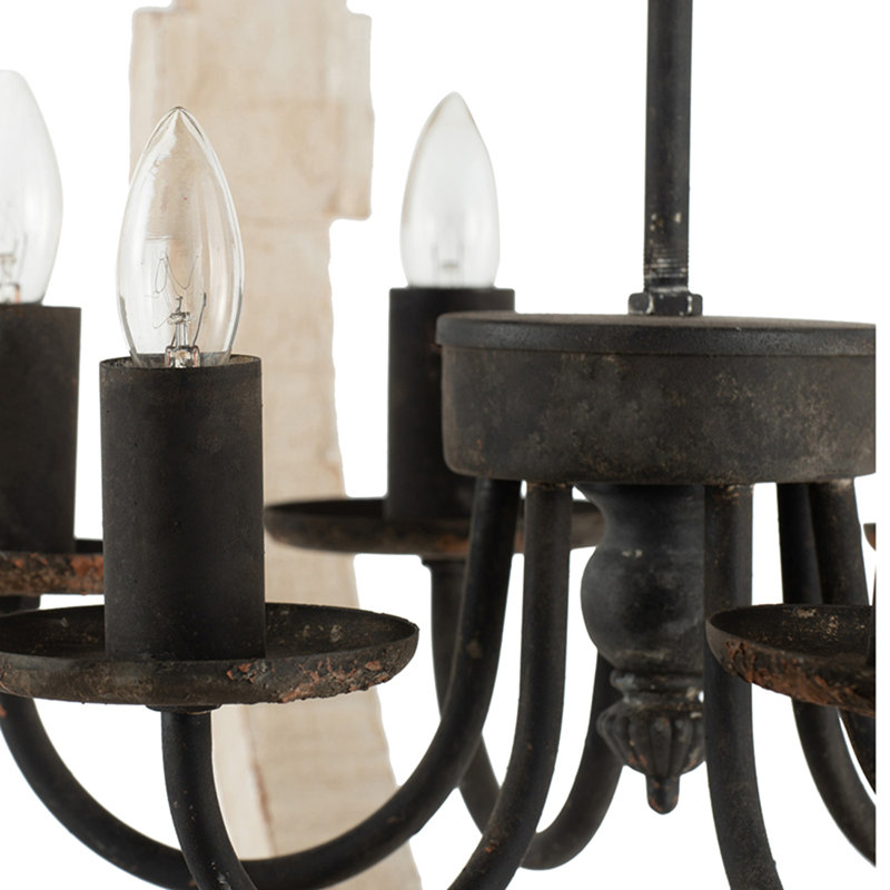 Lustre en bois 6 lumières