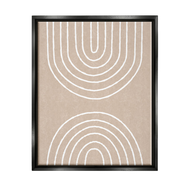 Art mural en toile asymétrique avec arches beiges en miroir par JJ Design House LLC, H 31 po x l 25 po x P 1,7 po