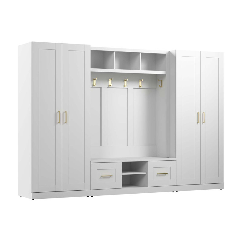 Banc à chaussures, arbre d'entrée et armoire de rangement Yerani