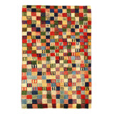 Makylee Wool Geometric Area Rug in Multicolor