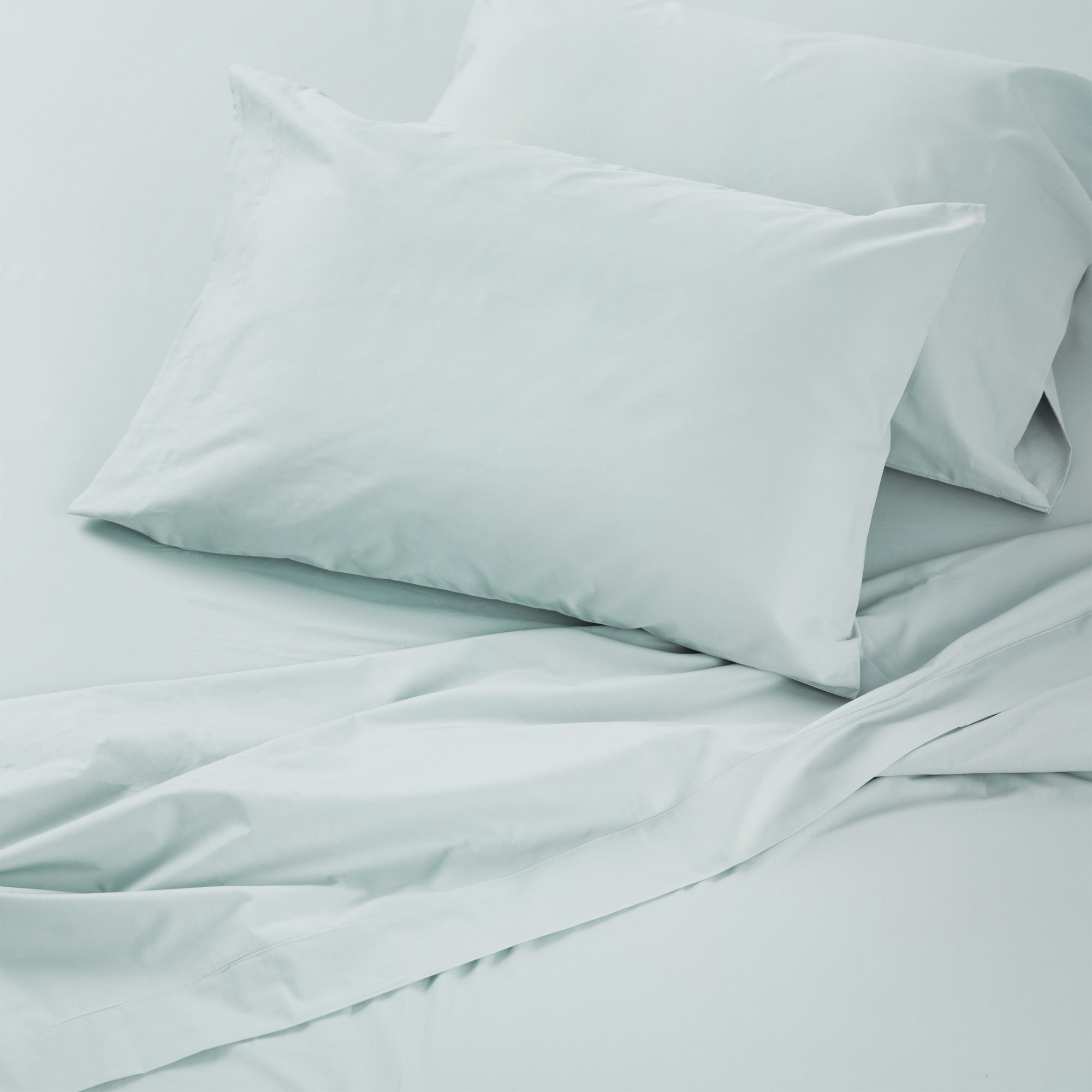 Fulham Percale Sheet Set, Full, Pale Blue
