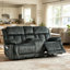 Grand canapé-lit inclinable manuel de 74,8 po avec console centrale, porte-gobelets et pochette de rangement (ensemble de 2)-1131687452