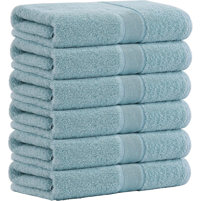 Dylynn Cotton Blend Bath Towel, Blue
