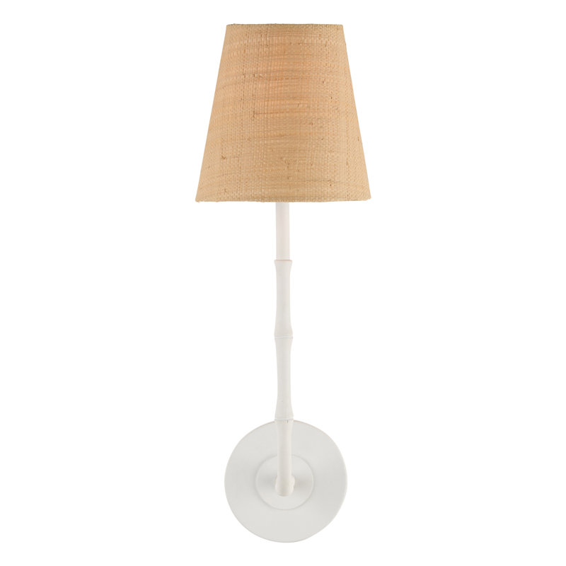 Artois 1 - Light Armed Sconce, White, Natural