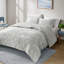 Ensembles de literie en velours luxueux, polyester gris pour un confort douillet