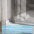 34-35.2 In. W X 72 In. H Bi-Folding Pivot Frameless Shower Door With Clear Glass-110526988