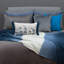 Housse de coussin décoratif imprimé oiseaux de mer 12 x 20 pouces bleu marine