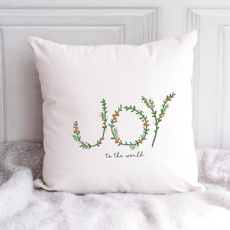 Christmas Illustration8 Polyester/Polyester Blend Reversible Throw Pillow, 20" x 20"