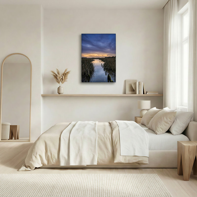 Ensemble de 1 tableau sur toile Sunset Marsh, H 36 po x l 24 po, Wrapped Canvas