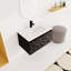Meuble-lavabo noir avec lavabo en céramique - Porte de 30 po à fermeture douce de qualité moderne