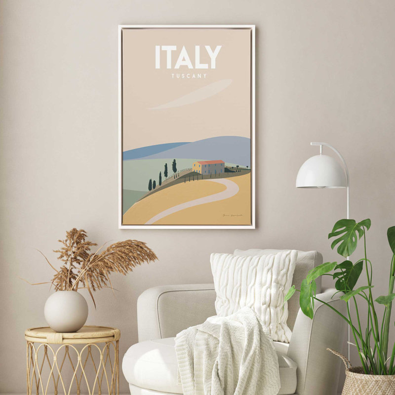 «Tuscan Dreams», reproduction sur toile, Cadre flottant noir satiné, H 12,75 po x l 8,75 po