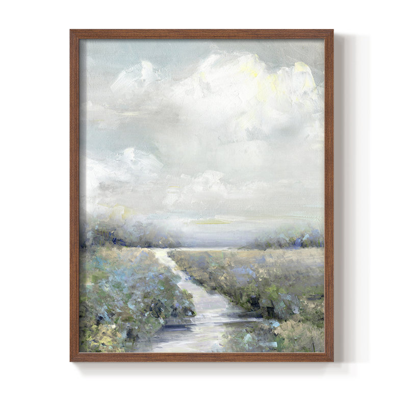 Reproduction encadrée péninsule - bois massif, Brun, H 28 po x l 22 po